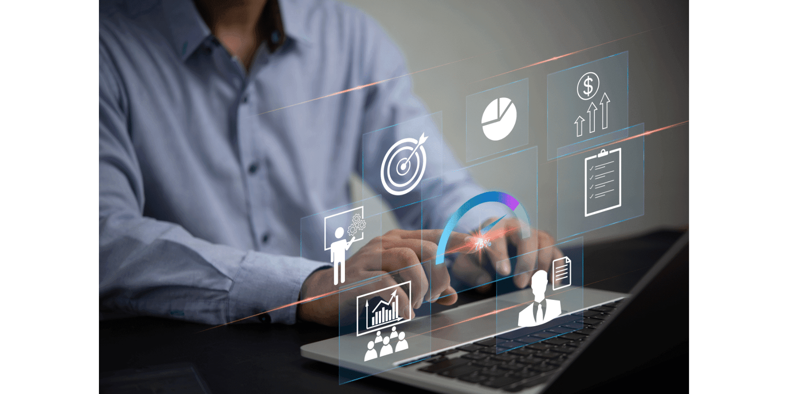 Hiring manager finding top talent using recruitment technology to reach the right candidate